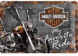 Nostalgic-Art Plaque Vintage Harley-Davidson Favourite Ride – Idée de Cadeau pour Les Fans de Moto, en métal, Déco Design Retro, 20 x 30 cm