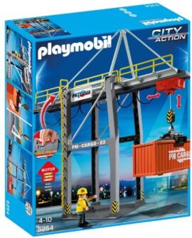 Playmobil - 5254 - Jeu de Construction - Portique Électrique à Conteneurs