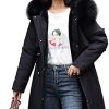 SG-TECH Manteau Femme Faux Fourrure Hiver Élégant Manches Longues Veste SG-TECH Manteau Femme Faux Fourrure Hiver Élégant Manches Longues Veste Épaissi Doudoune à Capuche Blouson à Manches Chic Veste