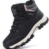 TARELO Bottes Femme Bottine Hiver Chassure de Randonnée Fourrure Chaudes Marche Trekking Boots d'intérieur/extérieur Taille 36-41