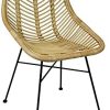 animal-design D&S Vertriebs Denise Chaise en rotin tressé à la main Couleur naturelle