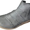 Dasongff Bottes pour femmes décontractées - En cuir - Rétro - Fermeture éclair latérale - Capuchon rond - Classiques - Chelsea - Boots de cowboy - Bottes d'équitation - Rétro - Pour femme