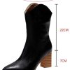 31GzkyWrZL._AC_.jpg Dasongff Bottines pour femme avec talon entonnoir - Bottes longues pour femme - Talon bloc - Bottes de cowboy - Bottes de neige - Imperméables - Classiques - Respirantes - Pour l'hiver