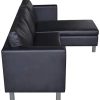 31OEOQToWjL._AC_.jpg vidaXL Canapé Sectionnel 3 Places Similicuir Noir Salon Canapé d'angle Sofa