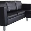 31SdX6h2M3L._AC_.jpg vidaXL Canapé Sectionnel 3 Places Similicuir Noir Salon Canapé d'angle Sofa