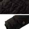 41IYCf9hzeL._AC_.jpg WenVen Homme Veste à Capuche en Coton Classique Manteau Chaud Polaire Parka d'Extérieur d'hiver Veste Militaire Coupe-Vent Mi-Long Décontracté