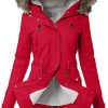41agYHgRzHL._AC_.jpg Femme Manteau Chaud Peluche Doublé Trench Veste à Capuche Hiver Pardessus Épais