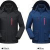 Veste chauffante pour Hommes avec Capuche Amovible Hiver Veste chauffante Chaude Manteau Vêtements (3XL, Noir)