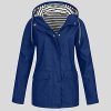 41nRX5NO7wS._AC_.jpg Générique Manteau de Pluie, doublé, imperméable, pour Femme, Parka, Blouson, Veste légère de Transition, Coupe-Vent, avec Capuche Ajustable