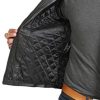 41ssD1HOs4L._AC_.jpg Veste en Cuir Véritable de Style de Motard pour Hommes Zip Up Manteau Matelassé Ron Noir