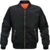 41wZHp34uL._AC_.jpg KEFITEVD Hommes Bombardier d'hiver Vestes De Baseball Veste Chaude Cargo Veste Coupe Vent Militaire Manteaux avec des Poches De Fermeture Éclair