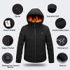 Veste Chauffante à Capuche,Veste Chaude avec 3 Niveaux de Chauffage,Interface USB,Hommes Femmes Hiver Manteaux Imperméable Coupe-Vent pour Le Travail en extérieur Tenue Quotidienne Ski Équitation Moto