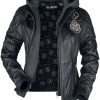 51-mg4d3u1L._AC_.jpg HARRY POTTER Poudlard Femme Veste en cuir noir, , Slim Fit