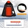 Veste Chauffante à Capuche,Veste Chaude avec 3 Niveaux de Chauffage,Interface USB,Hommes Femmes Hiver Manteaux Imperméable Coupe-Vent pour Le Travail en extérieur Tenue Quotidienne Ski Équitation Moto