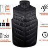 GREAHWD Gilet chauffant, veste chauffante légère et réglable pour hommes et femmes alimentée par USB, manteau chauffant pour les sports de plein air