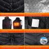 GREAHWD Gilet chauffant, veste chauffante légère et réglable pour hommes et femmes alimentée par USB, manteau chauffant pour les sports de plein air