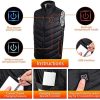GREAHWD Gilet chauffant, veste chauffante légère et réglable pour hommes et femmes alimentée par USB, manteau chauffant pour les sports de plein air
