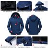 Veste chauffante pour Hommes avec Capuche Amovible Hiver Veste chauffante Chaude Manteau Vêtements (3XL, Noir)