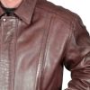 51z2d92o3-L._AC_.jpg Hommes Véritable Cuir Classique Style Bombardier Gents Blouson Manteau Jim Marron