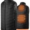 GREAHWD Gilet chauffant, veste chauffante légère et réglable pour hommes et femmes alimentée par USB, manteau chauffant pour les sports de plein air