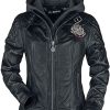 HARRY POTTER Poudlard Femme Veste en cuir noir, , Slim HARRY POTTER Poudlard Femme Veste en cuir noir, , Slim Fit