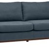 Marque Amazon - Rivet, canapé avec piètement en bois apparent, Marque Amazon - Rivet, canapé avec piètement en bois apparent, modèle North End, largeur 78 cm, denim