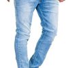 Merish Jeans Hommes Straight Fit Coutures épaisses Delavé Stone Denim Merish Jeans Hommes Straight Fit Coutures épaisses Delavé Stone Denim Modell J9148
