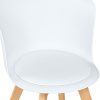 211jmkQOJvL._AC_.jpg IDMarket - Lot de 6 chaises SOLENE Blanches pour Salle à Manger