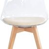 21BK3kG5ZBL._AC_.jpg Nordlys - Lot de 4 Chaises de Salle a Manger Scandinaves Pieds Bois Transparent ABS Beige