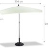 21RKNilcoS._AC_.jpg Relaxdays Parasol 200 x 120 cm Rectangle Hauteur réglable Cadre en Acier ombrelle Jardin terrasse Baleine Polyester inclinable