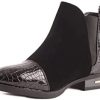 21dtbK7666L._AC_.jpg Primtex Bottines Chelsea Femme à Zip Motif Croco Verni Simili Cuir Boots Petit Talon