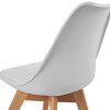 IDMarket - Lot de 6 chaises SARA Gris foncé x2, Gris Clair x2 et patchworks Noirs, Gris et Blancs