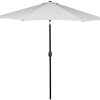21hx8n1xJQS._AC_.jpg SPRINGOS Parasol de jardin avec fonction basculante - 245 x 290 cm (H x l) - Protection solaire - Système de manivelle - Réglable en hauteur - Argenté - GU0020