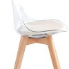 21hxt-zPE2L._AC_.jpg Nordlys - Lot de 4 Chaises de Salle a Manger Scandinaves Pieds Bois Transparent ABS Beige
