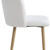 Nordlys - Lot de 2 Chaises de Salle a Manger Scandinaves Pieds Metal Effet Bois Velours Beige