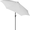 21oRhr06FKS._AC_.jpg SPRINGOS Parasol de jardin avec fonction basculante - 245 x 290 cm (H x l) - Protection solaire - Système de manivelle - Réglable en hauteur - Argenté - GU0020