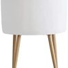 Nordlys - Lot de 2 Chaises de Salle a Manger Scandinaves Pieds Metal Effet Bois Velours Beige