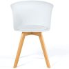 21qcDar3YL._AC_.jpg IDMarket - Lot de 6 chaises SOLENE Blanches pour Salle à Manger