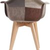 31EVZnA63L._AC_.jpg GrandCA HOME Lot de 2 Chaises Chaise de Salle à Manger de Style Nordique Fauteuil Chaise Patchwork Chaise de Cuisine Chaise de Bureau (Brun)