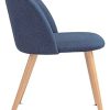 31X3opooVS._AC_.jpg Mc Haus SOFI - Lot de 2 chaises salle à manger siège rembourré en tissu couleur bleu acier salon style scandinave et pieds en métal à effet bois 49x46x77cm