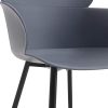 3115aRnZL._AC_.jpg IDIMEX Lot de 4 chaises Catch pour Salle à Manger ou Cuisine au Design Retro avec Larges accoudoirs, Coque en Plastique Gris et 4 Pieds en métal laqué Noir