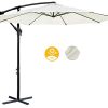 3141e9nauUL._AC_.jpg Novonova Parasol de Jardin Ø350cm H*L 400 × 260 cm Protection Solaire UV50+ Parasol de Balcon Parasol déporté inclinable avec Manivelle (Pied excl.) SY-PS835