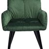 314oF1jIruL._AC_.jpg MEUBLE COSY Lot de 2 Chaises de Salle à Manger Scandinave Fauteuil Salon en Velours et Pieds en Métal Vert, 56 x 60 x 88,5 cm FERRELL DARK GREEN