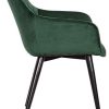 WOLTU 2 Chaises de Salon Chaises de Salle à Manger matière en Velours et métal,Vert BH153gn-2