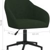 317naSSSV9L._AC_.jpg vidaXL Chaise pivotante de Salle à Manger Vert foncé Velours