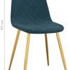 vidaXL Chaises de Salle à Manger 4 pcs Bleu Velours