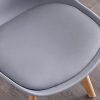 GrandCA HOME Chaise de Salle à Manger Lot de 4, Chaise avec Pieds en hêtre de Style Nordique, Adaptée au Salon Salle à Manger Salon (Gris-4)