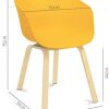 31Af0V6wSkL._AC_.jpg Mc Haus ERIKO Mostaza Chaises Salle à Manger, Moutarde, 51x55x75cm