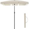 31B3u56lwZL._AC_.jpg SONGMICS Parasol de Balcon rectangulaire 2 x 1,25 m, Protection UPF 50+, Ombrelle, Toile avec revêtement en PA, Sac de Transport, terrasse, Jardin, sans Socle, Beige GPU025M01