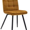 31D-pYC-1L._AC_.jpg HNNHOME® – Lot de 2 chaises de capitonnée Cubana avec pieds en acier solide, noir